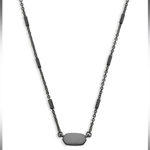 Kendra Scott Fern Pendant Necklace - Gunmetal